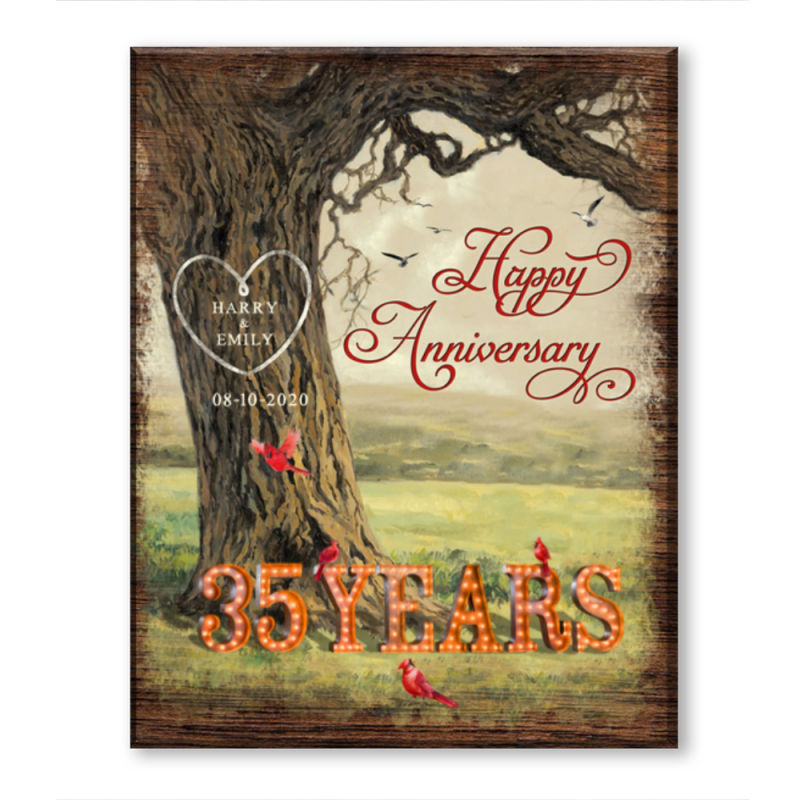 35 Year Anniversary Gift, 35 Year Anniversary Gift For Him, 35 Year Anniversary Gift For Her