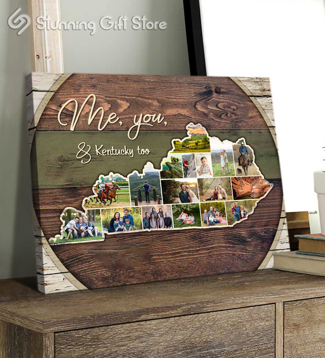 Kentucky State Map & Landmarks Fridge Magnet – Souvenir Collage – Travel Collectible