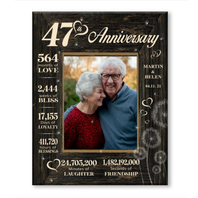 47 Year Wedding Anniversary Gift, 47th Anniversary Gift For Wife, 47 Year Anniversary Gift For Husband