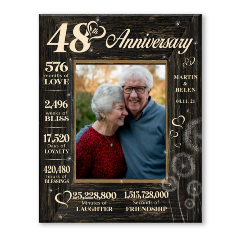 48 Year Wedding Anniversary Gift, 48th Anniversary Gift For Wife, 48 Year Anniversary Gift For Husband