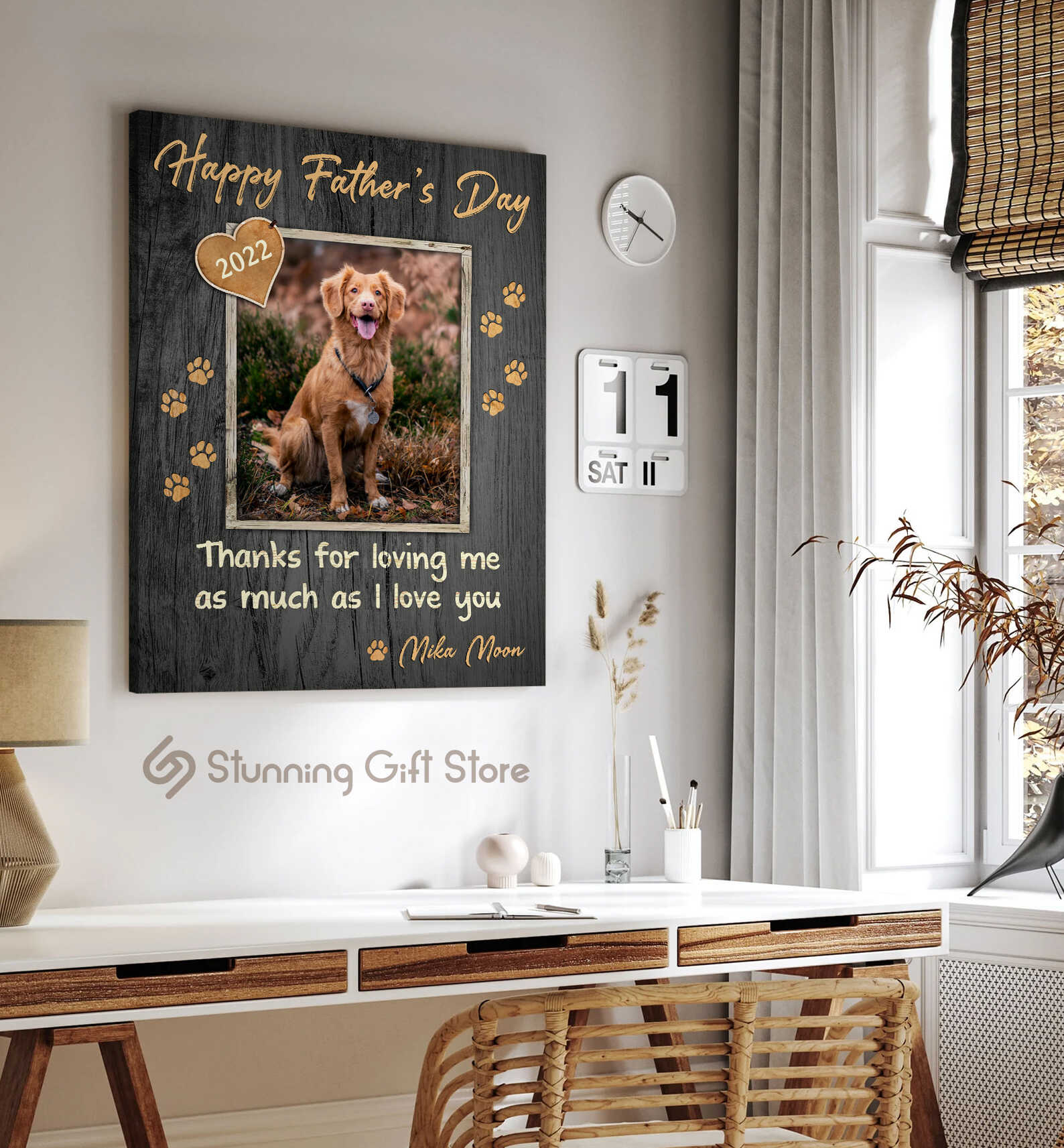 PixPrint Personalised Father's Day Dog Tag - Two Sided Photo Text ID Gift For Husband, Dad - Aluminium UK Made