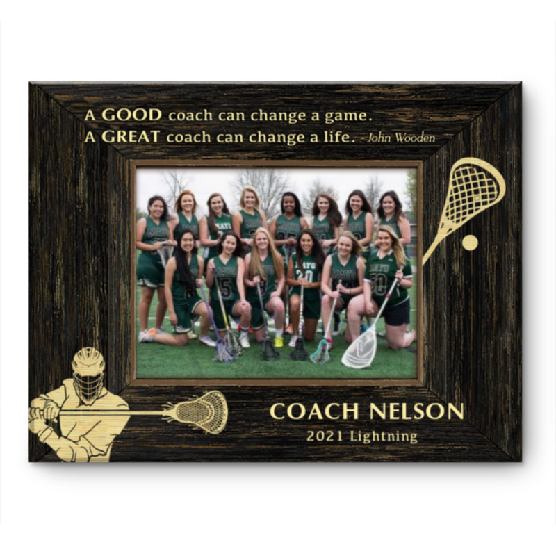 Personalized Lacrosse Coach Picture Canvas, Youth Lacrosse Coach Gift, High School Lacrosse Coach Thank You Gift