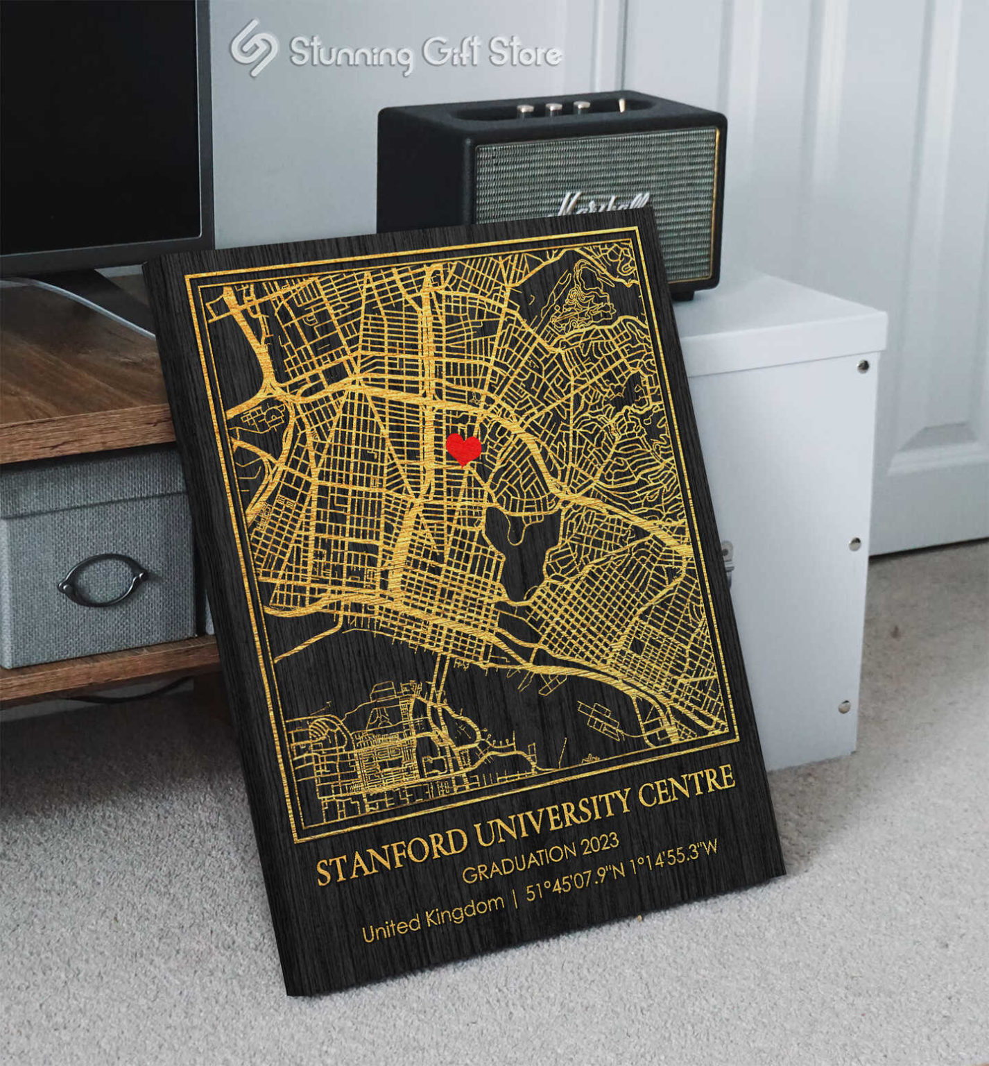 Custom Map Graduation Gift, College Graduation Gift For Him, Your ...