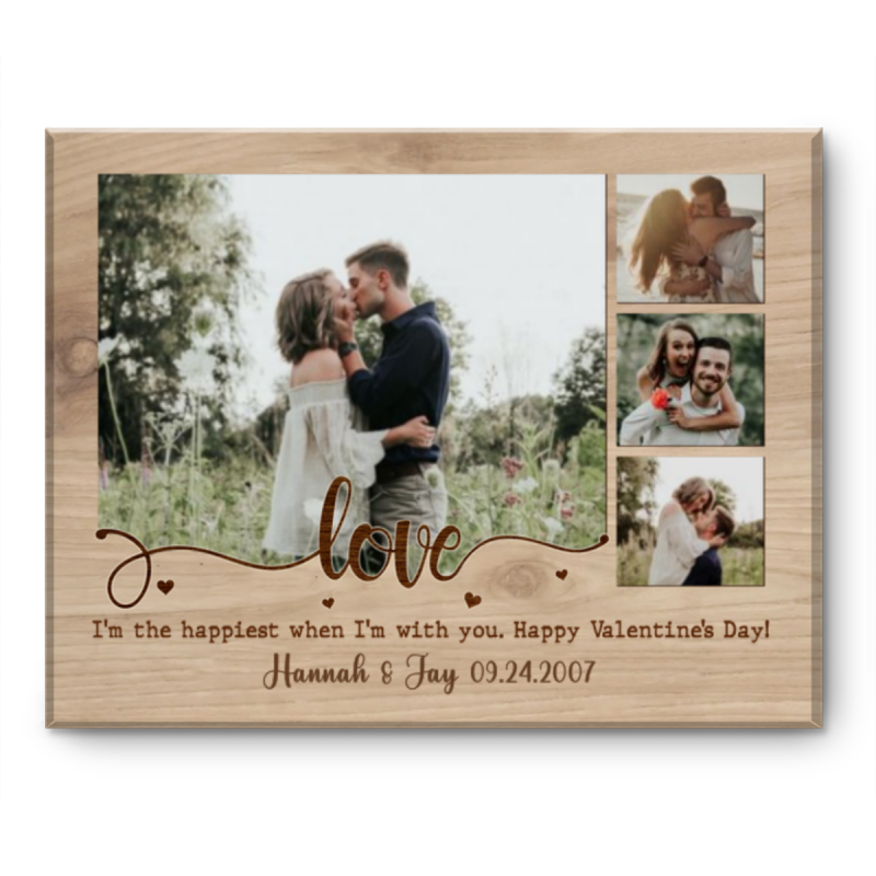 Photo Collage Valentine's Day Gift For Him, Personalized Photos Gift Idea For Her