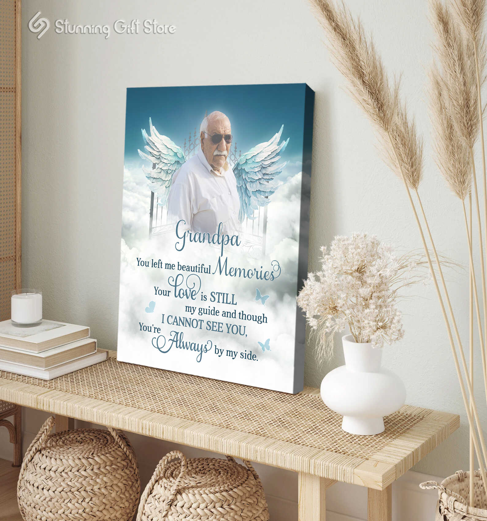 SteadStyle Grandpa Memorial Frame – Sympathy Gift For Loss Of Grandfather – Bereavement Keepsake For Loved One – Remembrance Photo Frame, Fits 4x6 Inch Picture