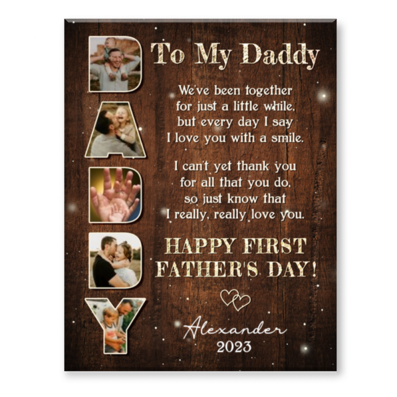 Personalized 1st Fathers Day Gift, First Father's Day Gift for Husband From Wife, To My Daddy Gift From Baby