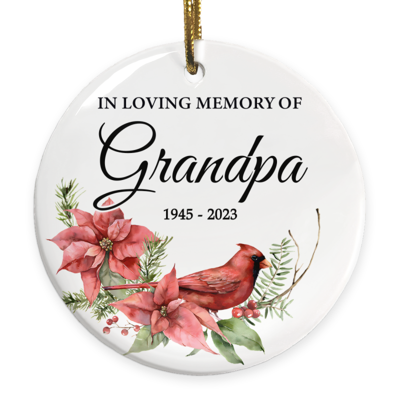 Grandpa Memorial Ornament, In Loving Memory Ornament, Memorial Gift for Loss of Grandpa, Custom Ornament