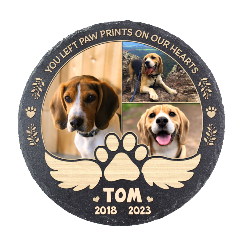 Pet Memorial Photo Rock Slate, Personalized Pet Loss Gift, Dog Memorial Garden Stone, Cat Bereavement Gift