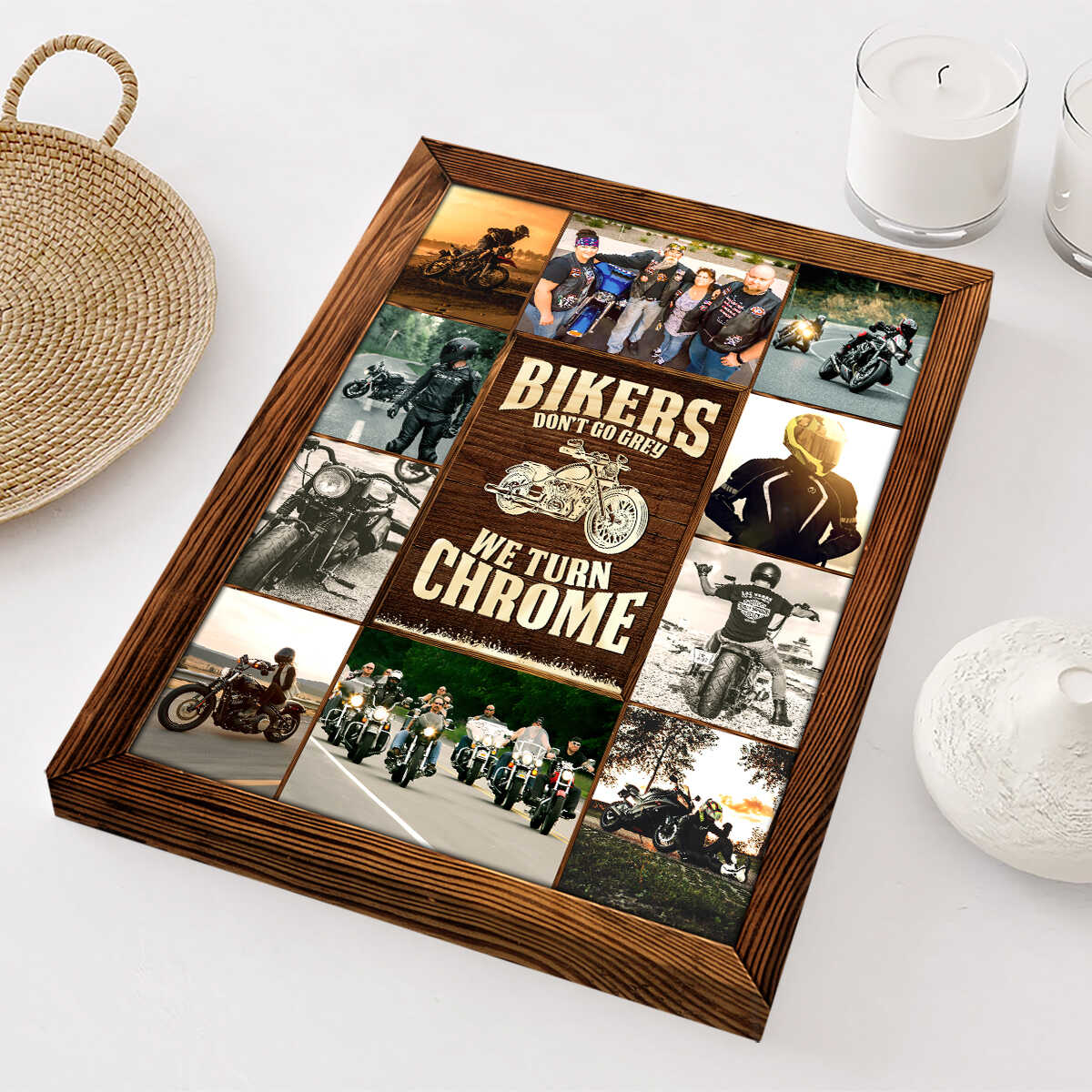 Personalized Motorcycle Photo Collage Poster Some Call It Adventure We