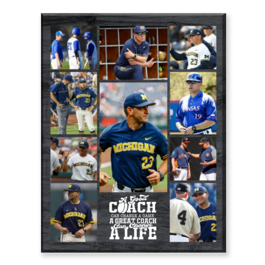Coach Photo Collage Canvas, Personalized Gift For Coach, Coach Picture Frame, Coach Gifts, Assistant Coach Gift