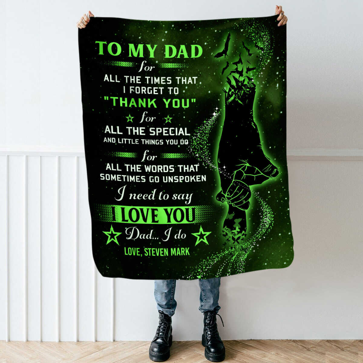 To My Dad Fleece Blanket – Special Gift From Daughter, Multicolor All-Season Throw 2 thumbnail image