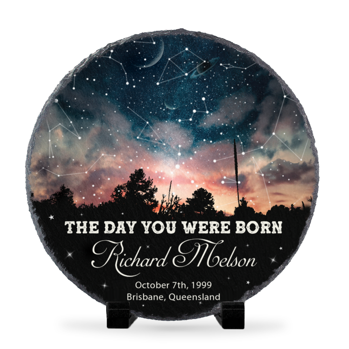 Personalized Star Map Birthday Gift, The Day You Were Born Stone, Constellation Birthday Gift, Sky Map Custom Stunning Gift Store