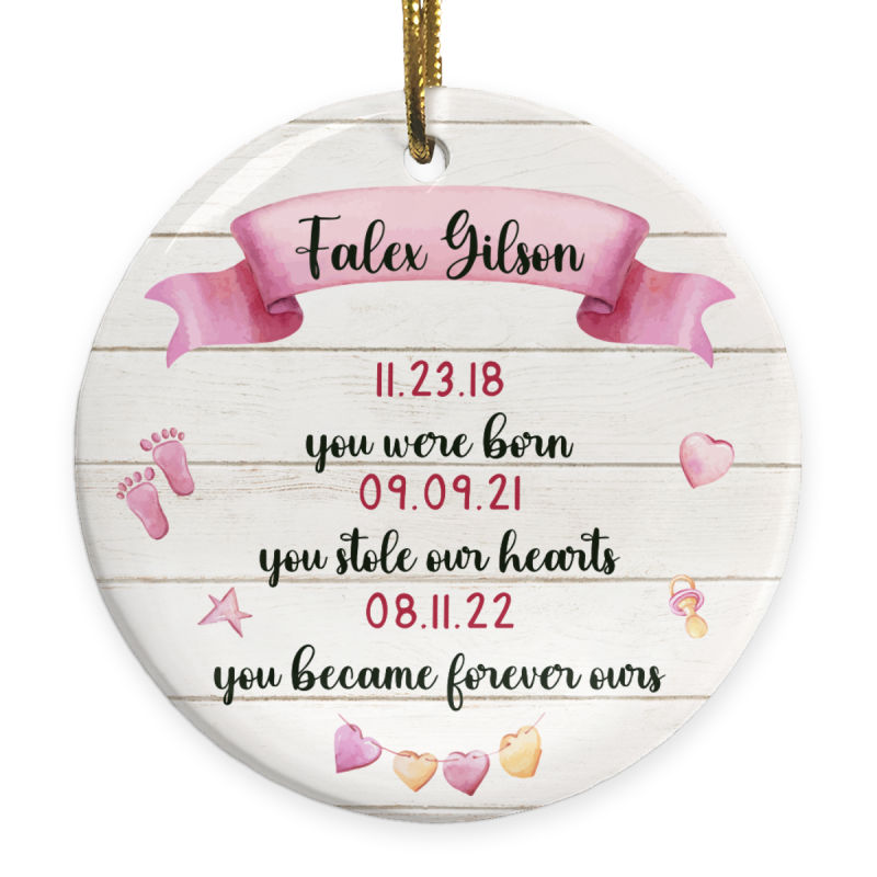 Personalized Adoption Gift, Adoption Christmas Ornament, New Parent Gift, Adoption Announcement Gift