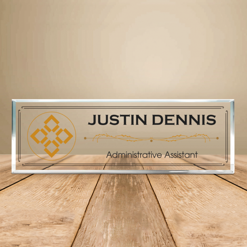 Custom Administrative Assistant Desk Name Plate, Custom Name Plate for Desk, Office Decor
