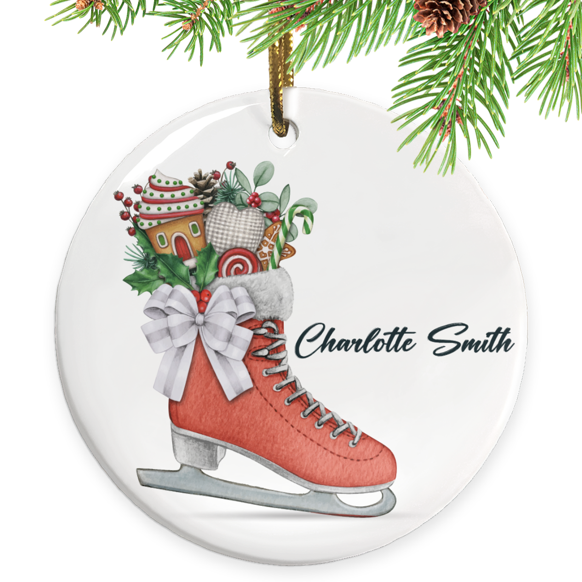 Personalized Ice Skating Christmas Ornament, Ice Skating Shoes Ornament, Ice Skate Lover, Christmas Gift Stunning Gift Store