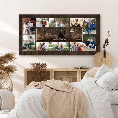Personalized Couple Photo Collage Canvas, Custom Photo Gift for Couples ...