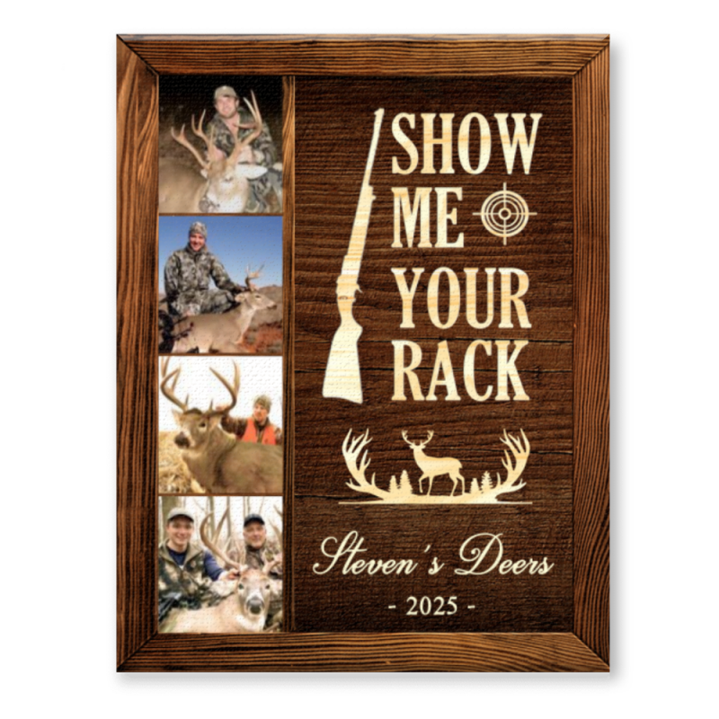 Personalized Deer Hunting Photo Collage Canvas, Gift for Hunting Deer, Hunting Friend Gifts, Gift For Hunting Lovers, Hunting Gift, Gift for Him, Gifts for Hunters