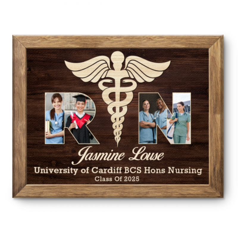 Personalized Nursing Graduate Canvas, Custom Nurse Graduation Photo Collages, RN Gift, Nurse Gift, Graduation Gift