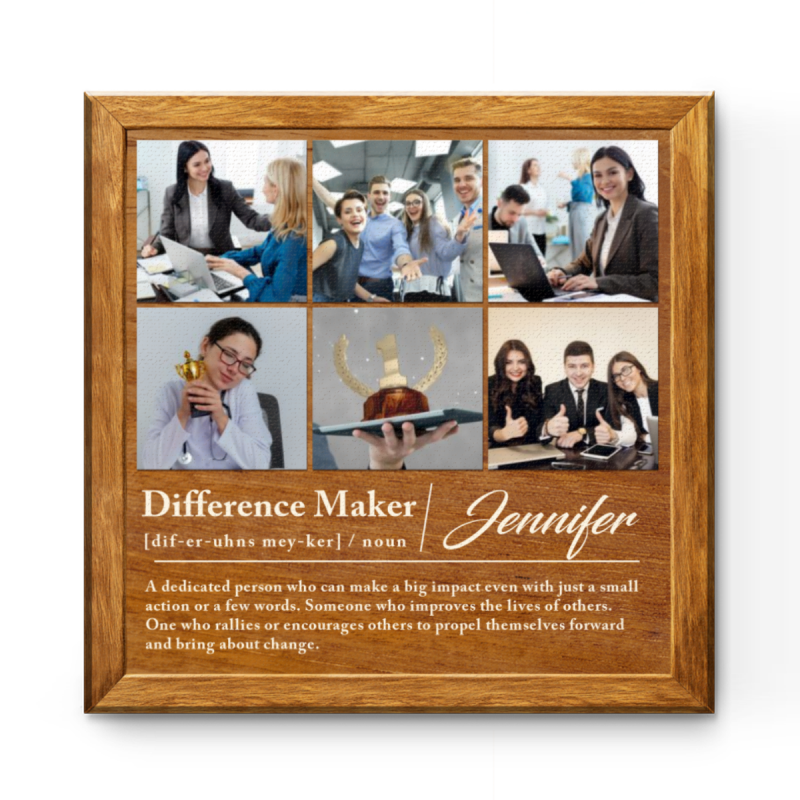 Difference Maker Definition Gift, Difference Maker Photo Canvas, Retirement Gift, Employee Gift, Mentor Gift, Teacher Present