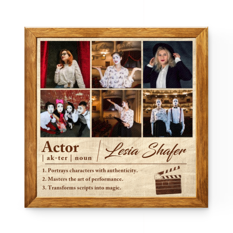 Gifts For Actors, Actor Gifts, Actor Definition Photo Collage Canvas, Actress Gift, Theatre Actor Gifts, Theatre Lover Gift, Drama Graduate Gift