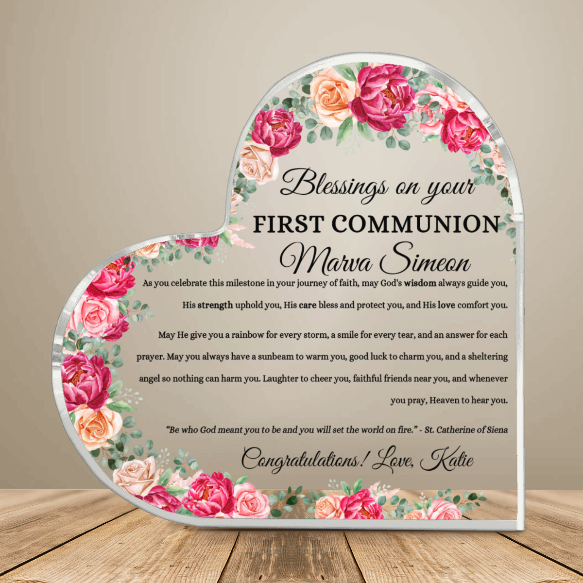 First Communion Gift Girl, Personalized First Holy Communion Gifts for Girls, 1st Communion Gift For Daughter Goddaughter Stunning Gift Store