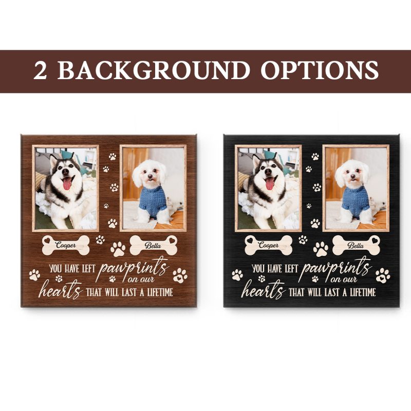 Custom Note Dog Memory Personalized Two Dogs Memorial Gifts, Sympathy Gifts For Two Pets Loss ...