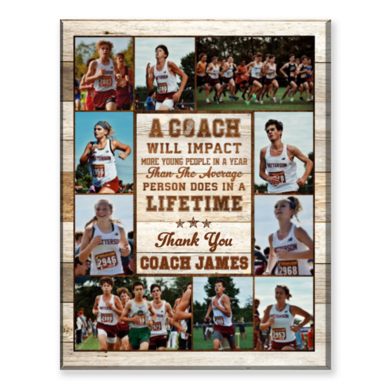 Cross Country Coach Gift, Track Coach Gift, Personalized XC Coach, Custom Cross Country Coach Photo Collage Gift