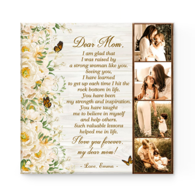 Personalized Mom Gift, Mother's Day Keepsake Gifts For Mom, Best Mother's Day Gifts 2025, Custom Canvas Gift Ideas for Mom