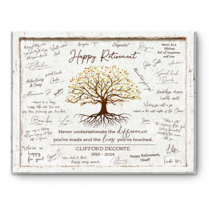 Retirement Sign Guest Book Gift, Personalized Guestbook for Party, Leaving Gift for Coworker, Retire Signing Gift, Colleague Retirement Guestbook