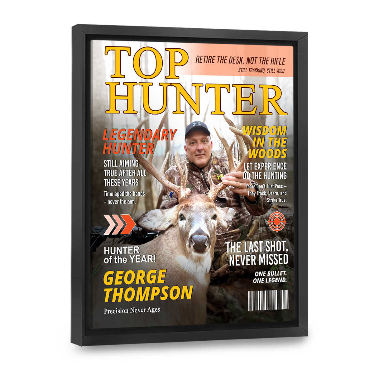 Custom Retirement Hunting Magazine Cover, Gifts for Retired Hunters, Hunting Dad Gift, Grandpa Hunting Gift, Personalized Hunting Keepsake