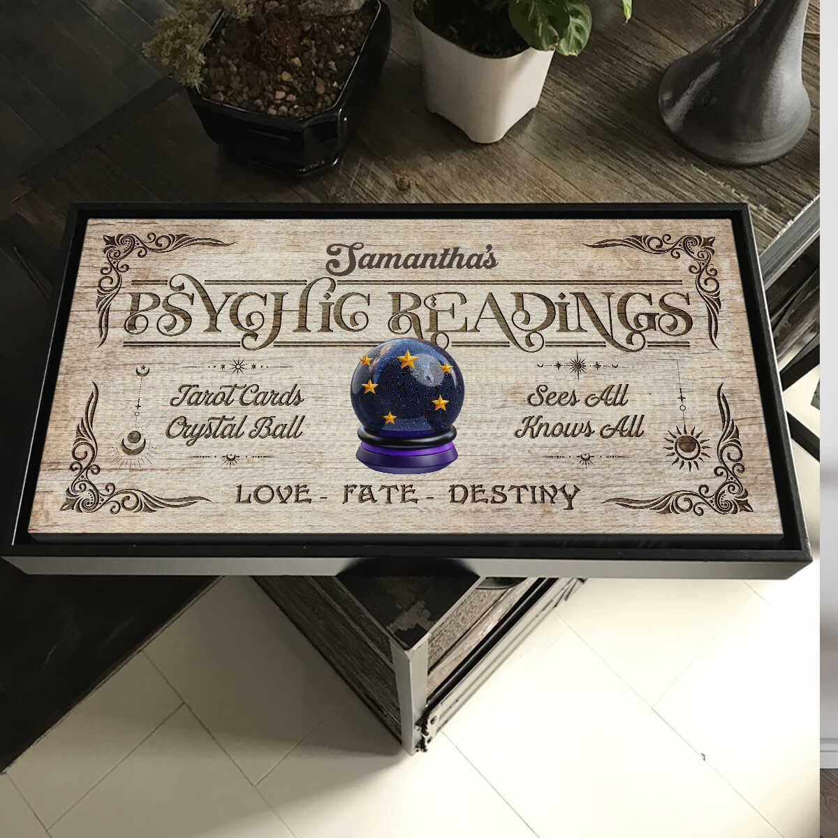 Personalized Psychic Readings Sign – Custom Tarot & Crystal Ball
