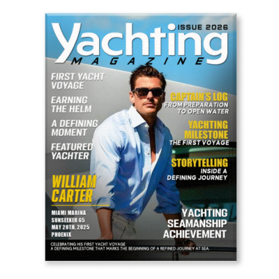 Personalized Yachting Journal Magazine Cover, Custom Sailor Magazine Canvas, Gift for Yacht Lovers, Nautical Gift