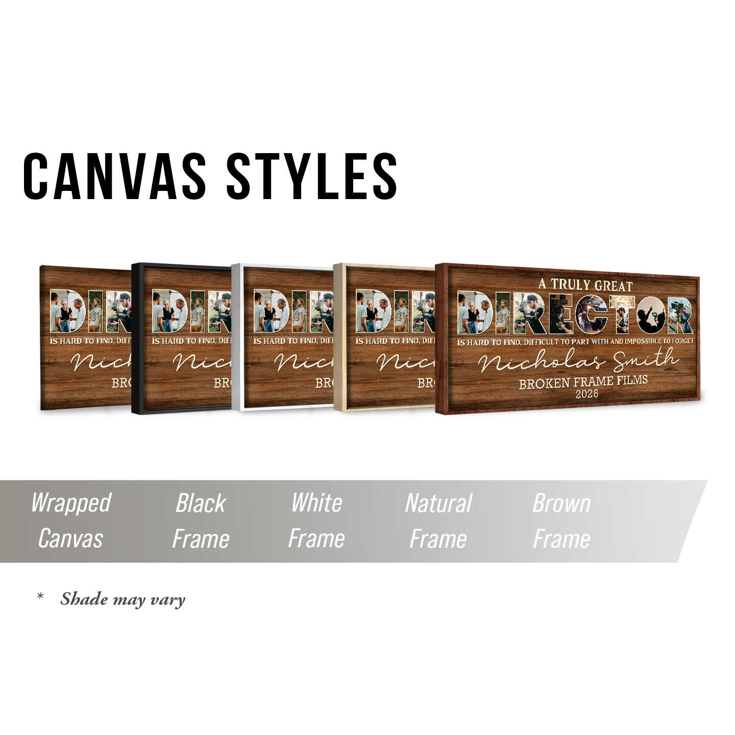 Custom Film Director Photo Collage Canvas, Personalized Movie Set Wall Art, Director Appreciation Gift, Meaningful Gift For Filmmakers