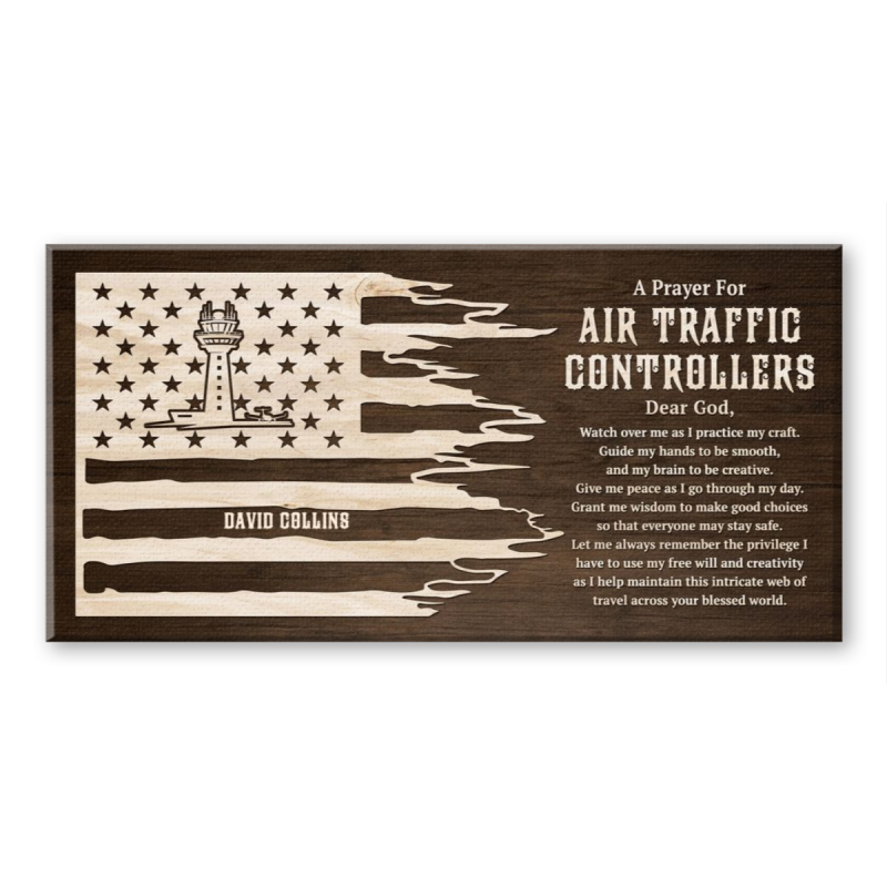 Prayer For Air Traffic Controllers Wall Art, Aviation Gift, Inspirational ATC Office Sign, Air Traffic Controller Gift, Office Wall Decor