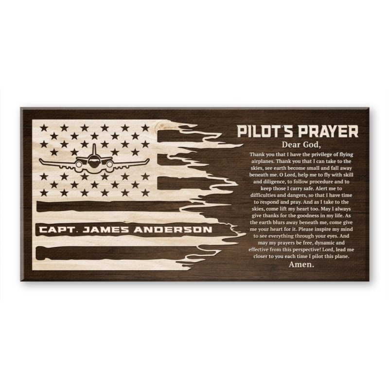 Aviation Blessing Wall Art, Pilots Prayer Sign, Inspirational Flying Quote Sign, Aviation Office Decor, Gift For Pilot