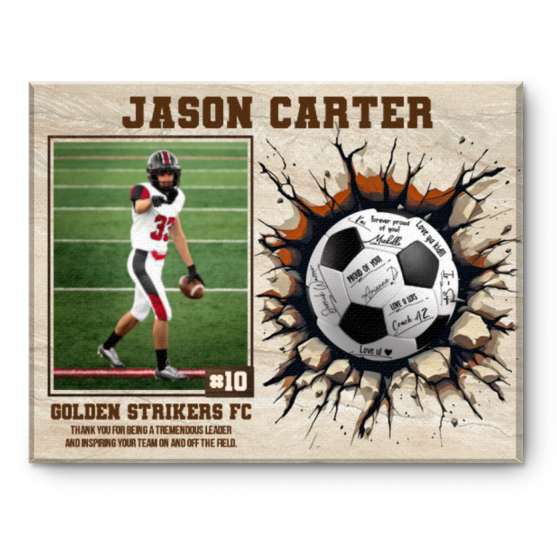 Soccer Player Signature Canvas, Custom Soccer Guest Book, Senior Night Keepsake, Personalized Athlete Gift, Soccer Gift