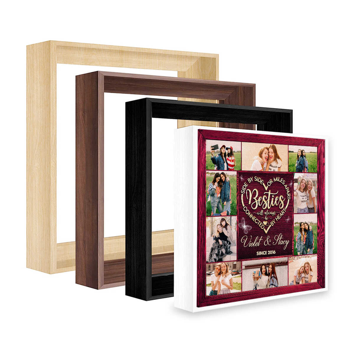 Custom Bestie Photo Collage Canvas, Gift for Best friend, Bestie Gifts, Birthday Gift for Best Friend 1 Custom Bestie Photo Collage Canvas, Gift for Best friend, Bestie Gifts, Birthday Gift for Best Friend