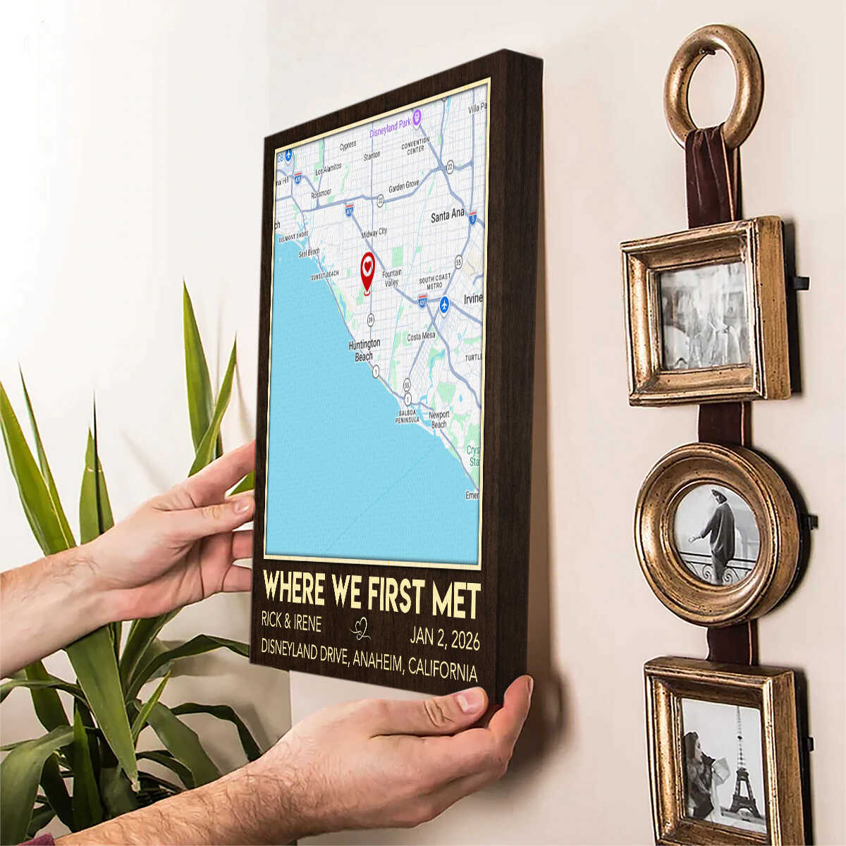 Where We First Met Map Canvas, Custom Anniversary Gift For Him, Map Our First Date Canvas, Wife Anniversary Gift, First Date Gift 1 Where We First Met Map Canvas, Custom Anniversary Gift For Him, Map Our First Date Canvas, Wife Anniversary Gift, First Date Gift