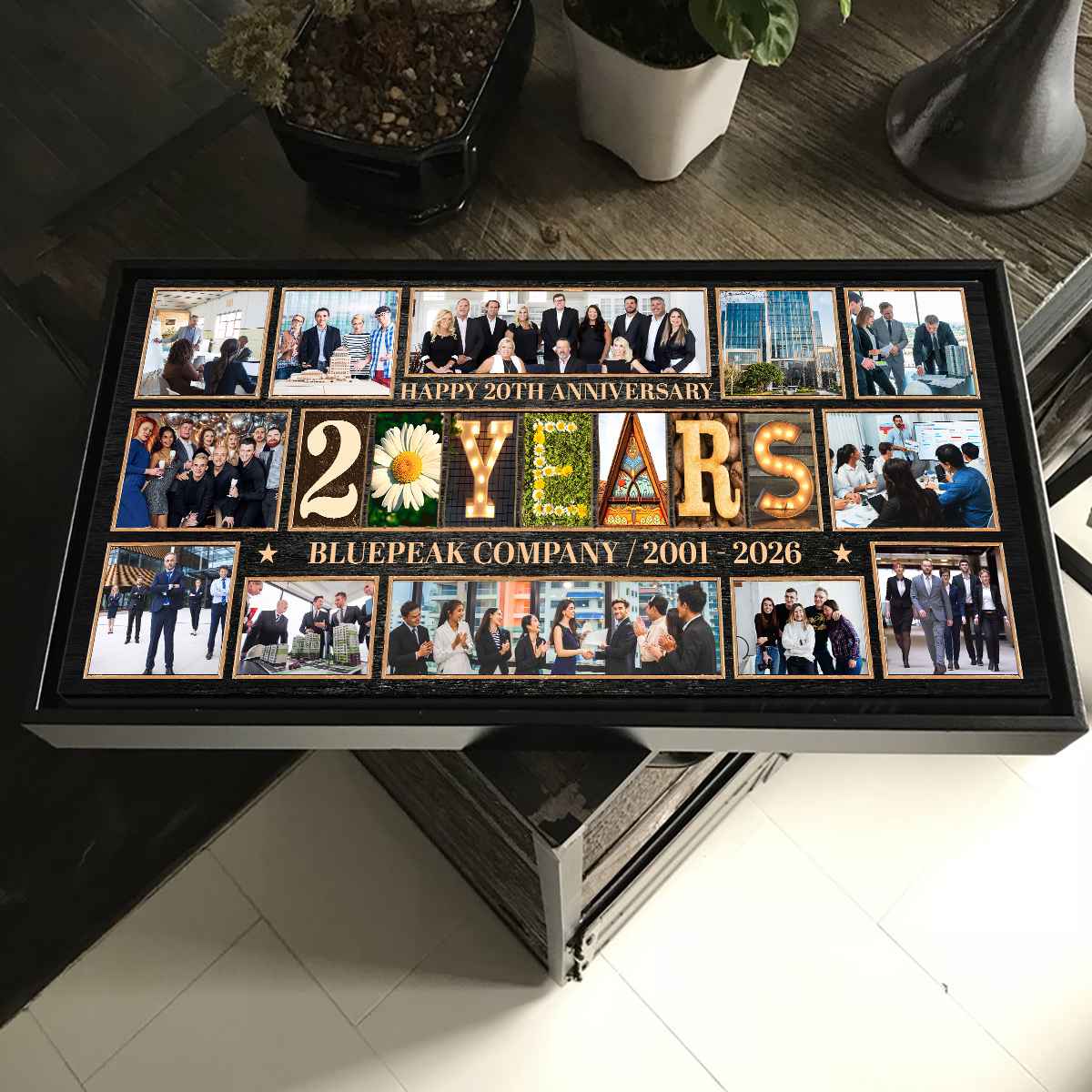 20 Years Business Anniversary Gift, Business Milestone Photo Canvas, 20 Years Business Gift, 20 Year Corporate Office Wall Decor