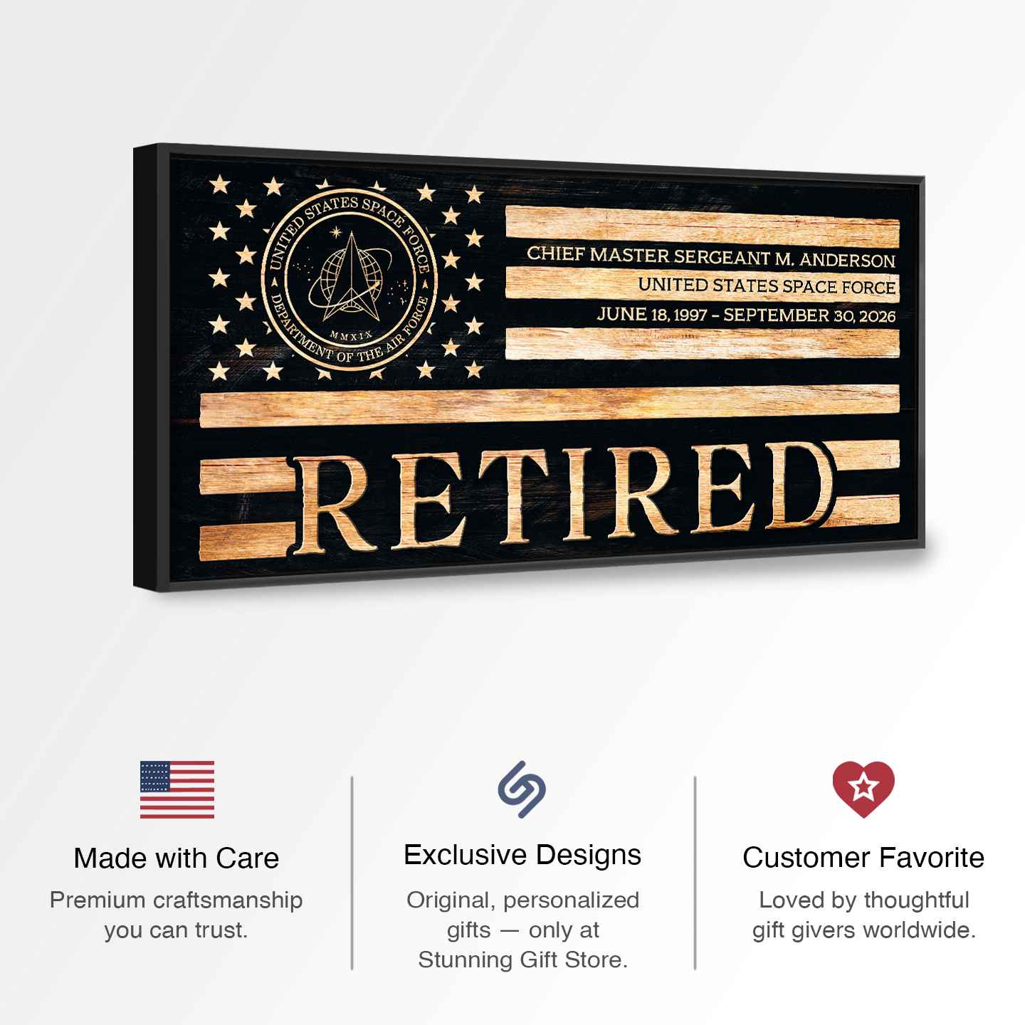 US Space Force Retired Canvas, Space Force Military Retirement Keepsake Gift, Gift for Service Member, Space Force Chief Master Sergeant Retirement Gift 1 US Space Force Retired Canvas, Space Force Military Retirement Keepsake Gift, Gift for Service Member, Space Force Chief Master Sergeant Retirement Gift