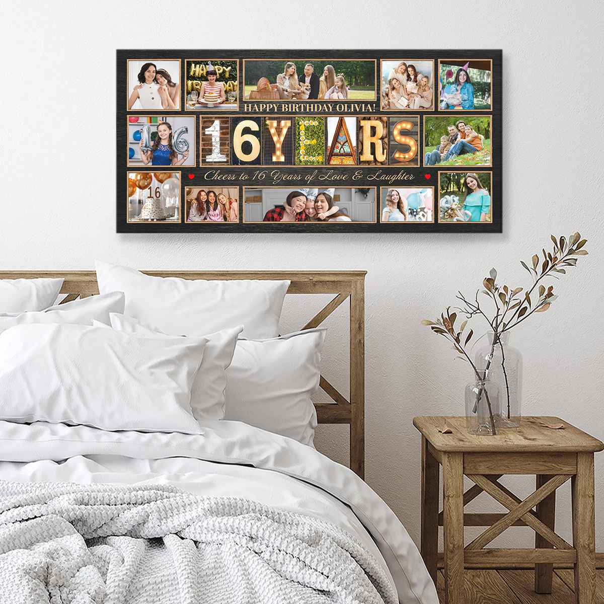 Custom 16th Birthday Photo Collage Canvas, Custom Sweet 16 Photo Collage For Daughter, Custom 16th Birthday Collage Print, 16th Birthday Gift 1 Custom 16th Birthday Photo Collage Canvas, Custom Sweet 16 Photo Collage For Daughter, Custom 16th Birthday Collage Print, 16th Birthday Gift