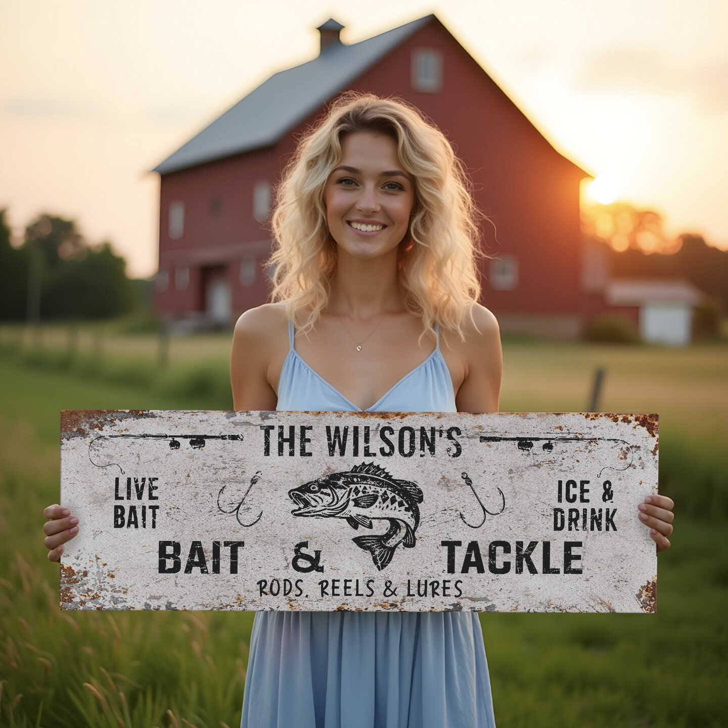 Bait Shop Sign, Bait &Tackle Fishing Sign, Bait Shop Sign Personalized Lake House Decor, Fisherman Gift