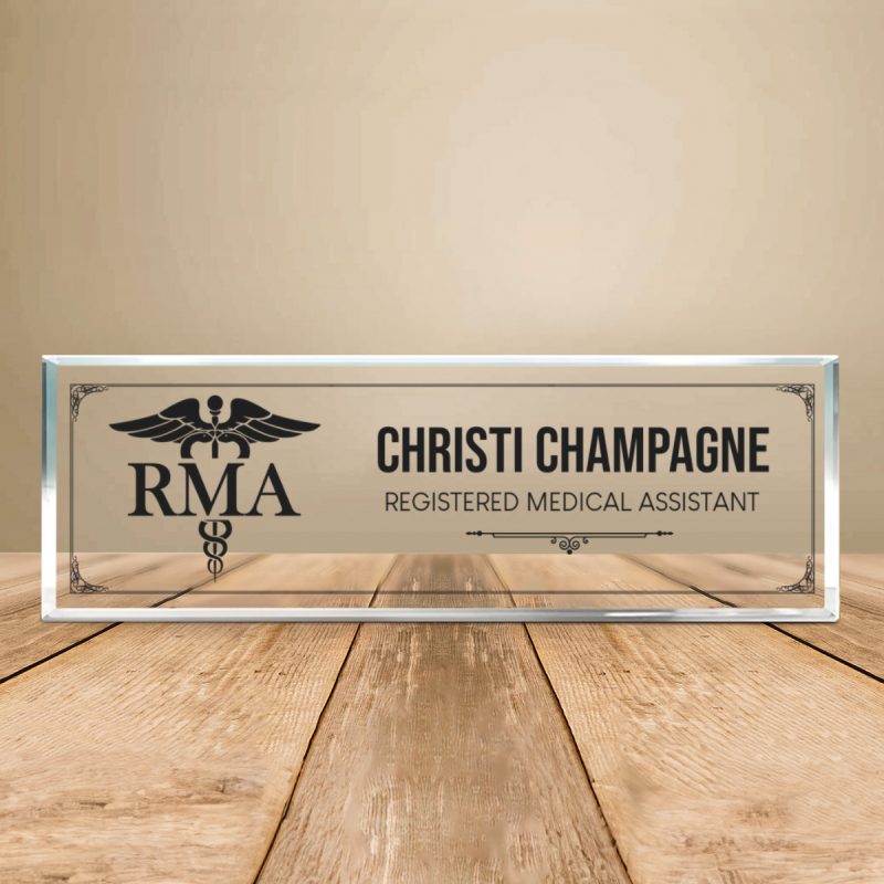 Personalized Registered Medical Assistant Desk Name, RMA Gift Ideas, RMA Graduation Gift, RMA Office Decor