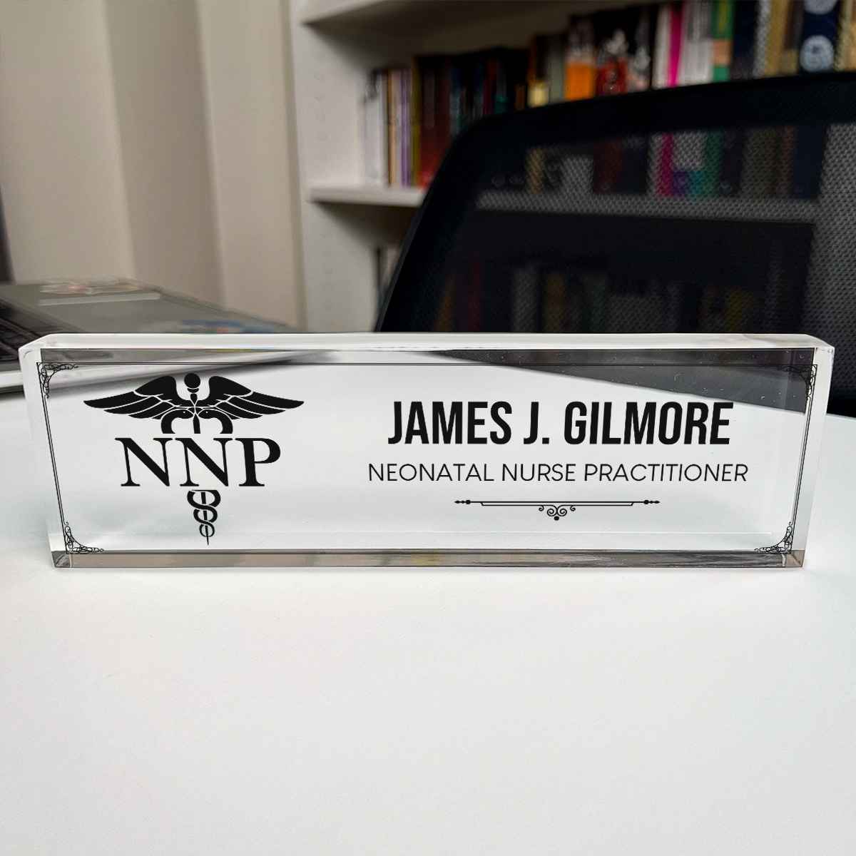 Custom Neonatal Nurse Practitioner Desk Name, NNP Graduation Gift, Gift For Nurse, NNP Gift Ideas For Daughter