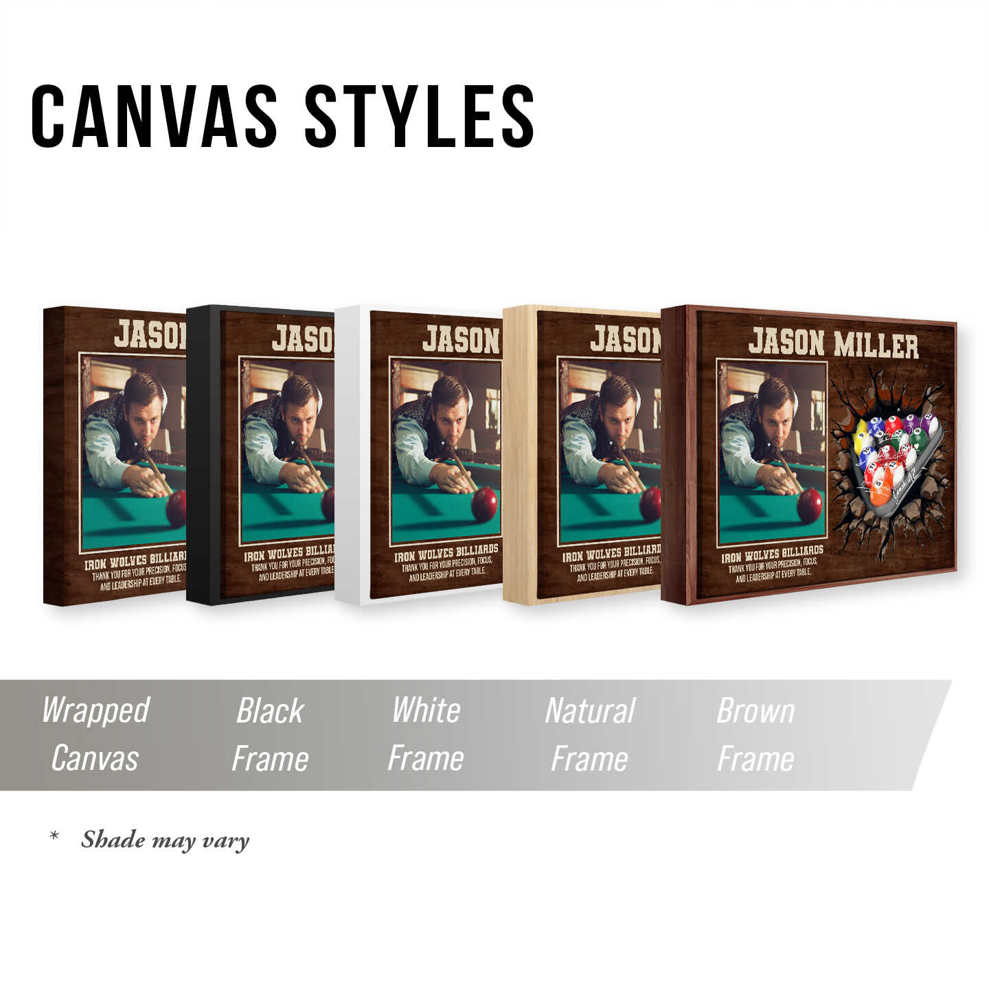 Billiards Player Signature Canvas, Custom Billiards Guest Book, Billiards Keepsake Gift, Billiards Lover Gift, Sport Gift