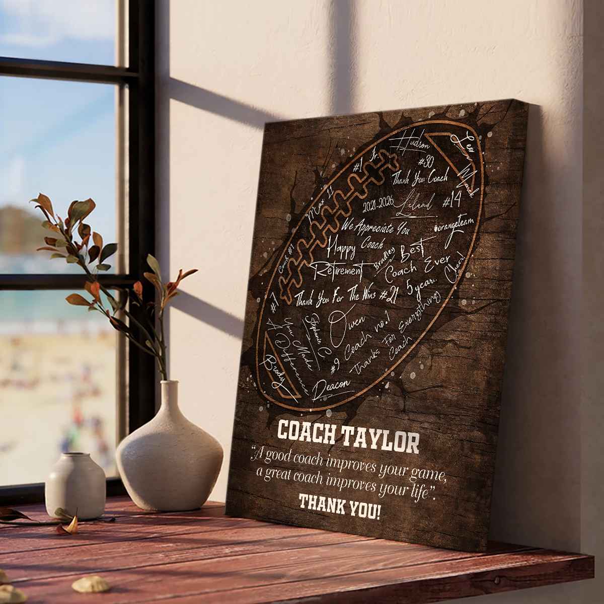 Football Team Signature Gift For Coach, Football Coach Thank You Gift, Football Coach Signature Wall Art, Football Coach End Of Season Gift 1 Football Team Signature Gift For Coach, Football Coach Thank You Gift, Football Coach Signature Wall Art, Football Coach End Of Season Gift
