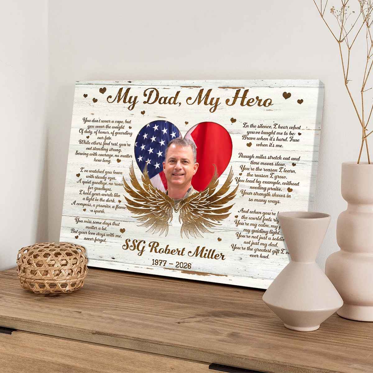Veteran Dad Memorial Poem Gift, Military Dad Memory Poem Art, My Dad My Hero Poem Canvas, Fallen Hero Dad Memorial Canvas 1 Veteran Dad Memorial Poem Gift, Military Dad Memory Poem Art, My Dad My Hero Poem Canvas, Fallen Hero Dad Memorial Canvas