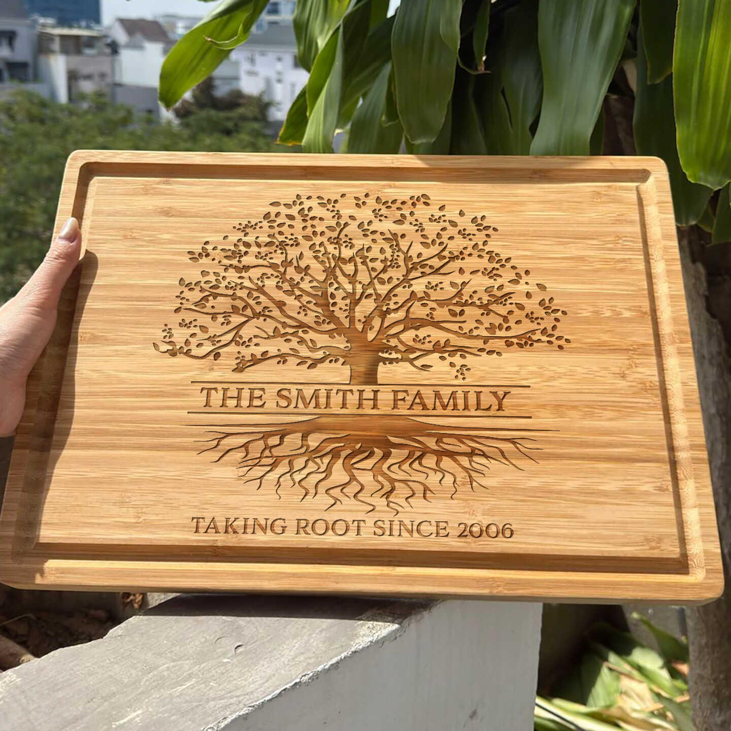 Personalized Family Tree Cutting Board, Custom Engraved Family Name Kitchen Gift, Engraved Bamboo Housewarming Gift, New Home Gift Idea 1 Personalized Family Tree Cutting Board, Custom Engraved Family Name Kitchen Gift, Engraved Bamboo Housewarming Gift, New Home Gift Idea