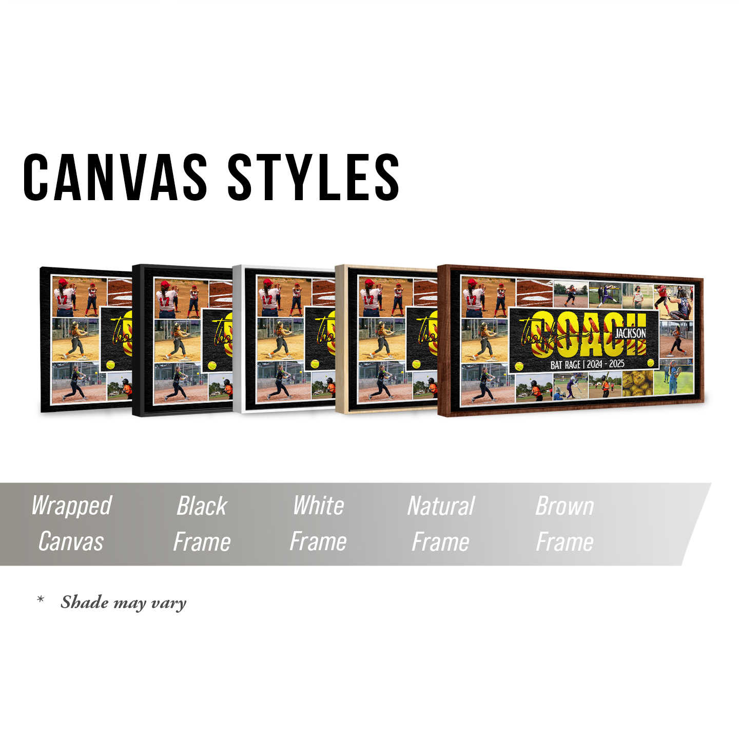 Softball Coach Photo Canvas, Coach Appreciation Gift, Team Thank You Wall Art, End Of Season Coach Gift, Softball Coach Gift, Unique Gift For Coach