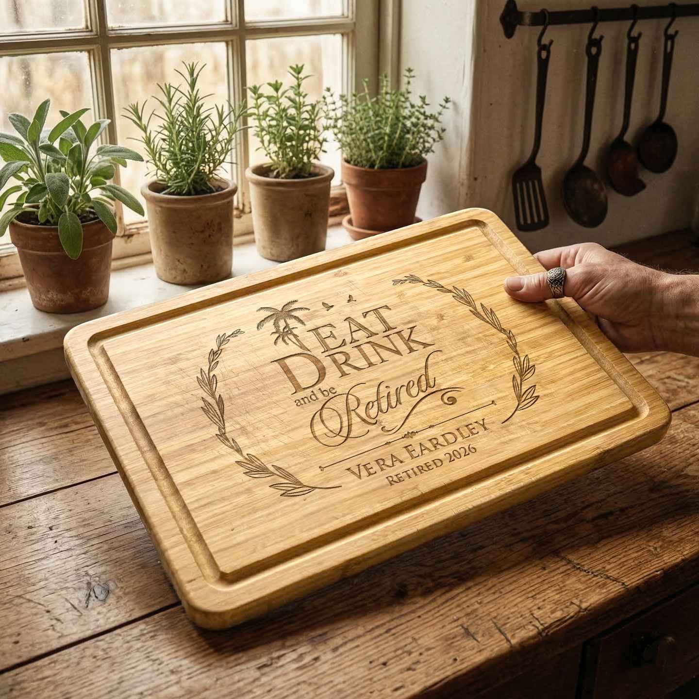 Eat Drink Be Retired Custom Cutting Board, Retirement Gift for Dad, Farewell Gift for Coworker, Appreciation Gift, Custom Charcuterie Boards 1 Eat Drink Be Retired Custom Cutting Board, Retirement Gift for Dad, Farewell Gift for Coworker, Appreciation Gift, Custom Charcuterie Boards